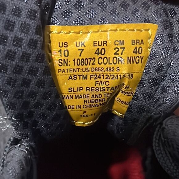 Skechers Comp Toe Shoes Woman’s 10 Uno SR Jhansi Navy Gray Slip Resistant - Picture 13 of 13